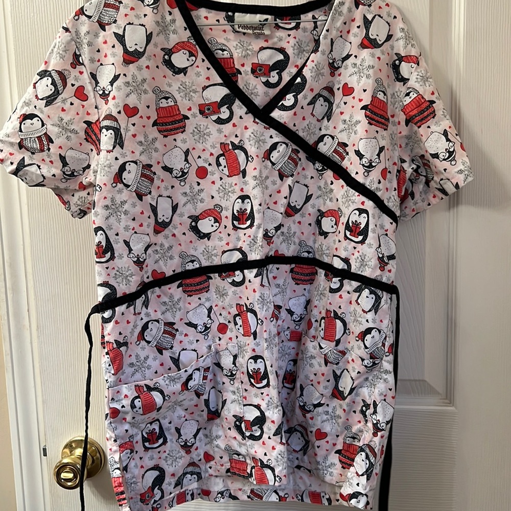 Printed Scrub Top